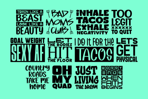 Quotes SVG PNG for Real Embroidery Projects