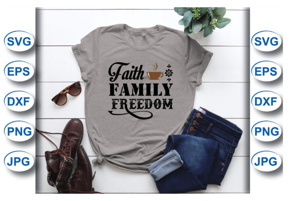 Review of Faith Family Freedom T-Shirt Design for Real Projects