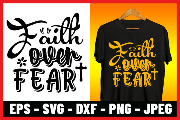 Review of Faith over Fear Bible Verse SVG Design